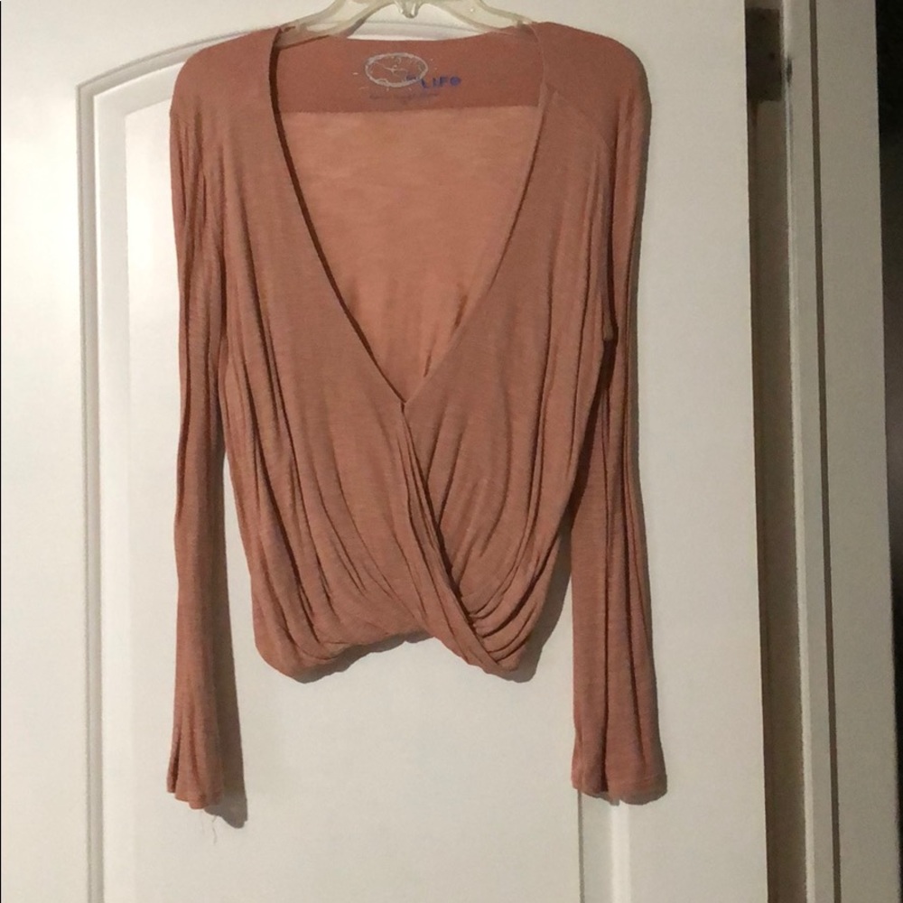 BLUELIFE DEEP V NECK BLOUSE